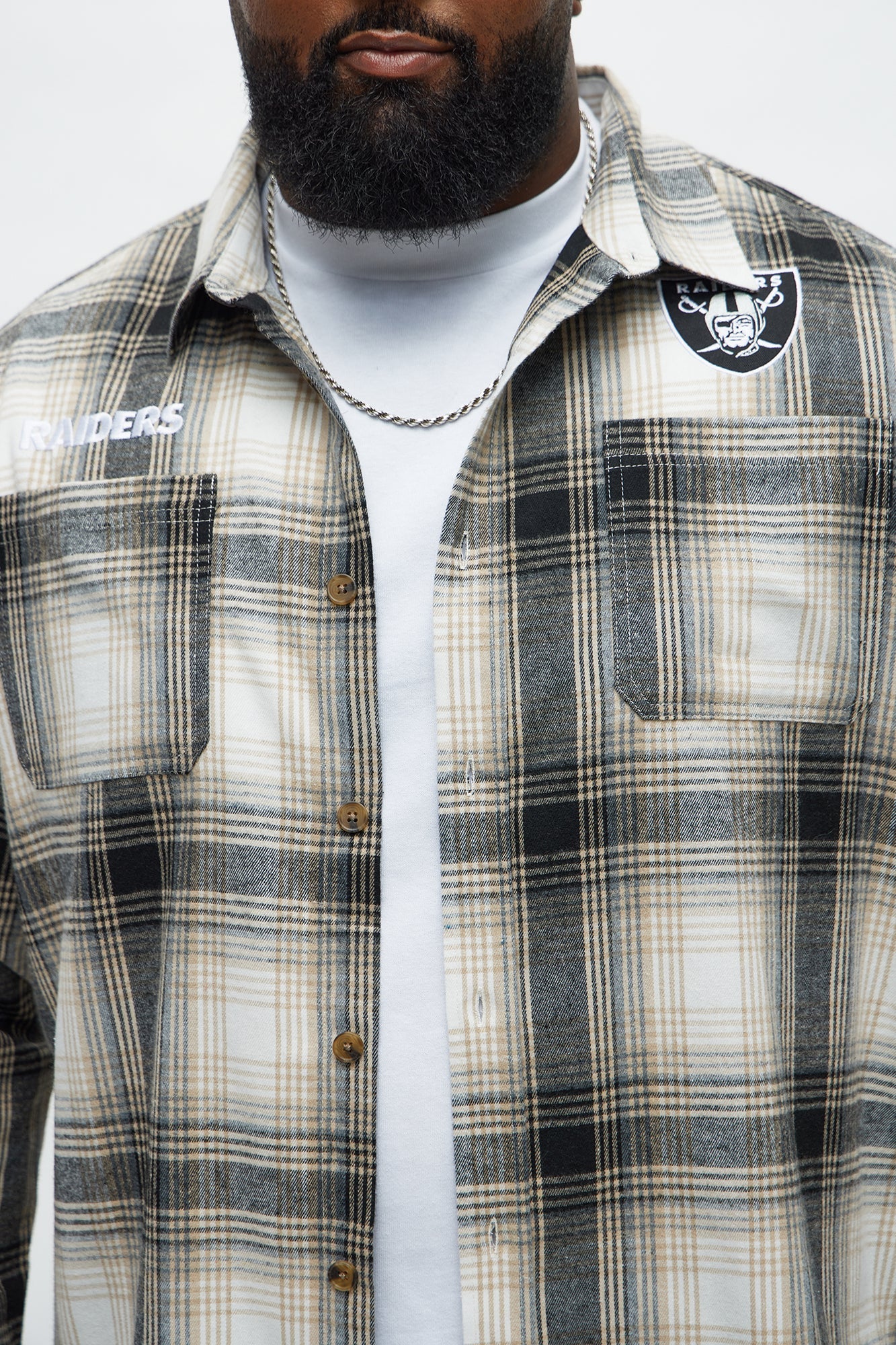 Raiders Flannel - Cream/combo