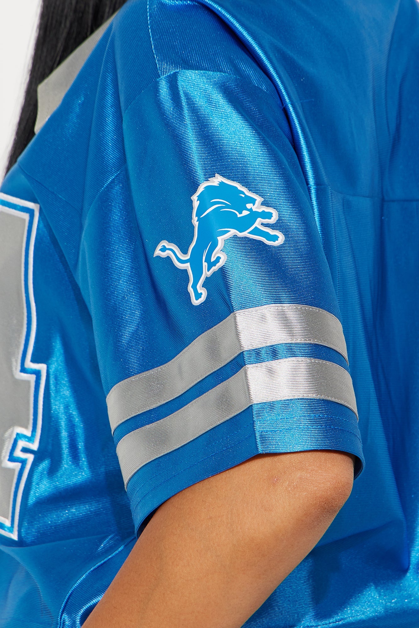 NFL Detroit Lions Cropped Shirt - Blue/combo