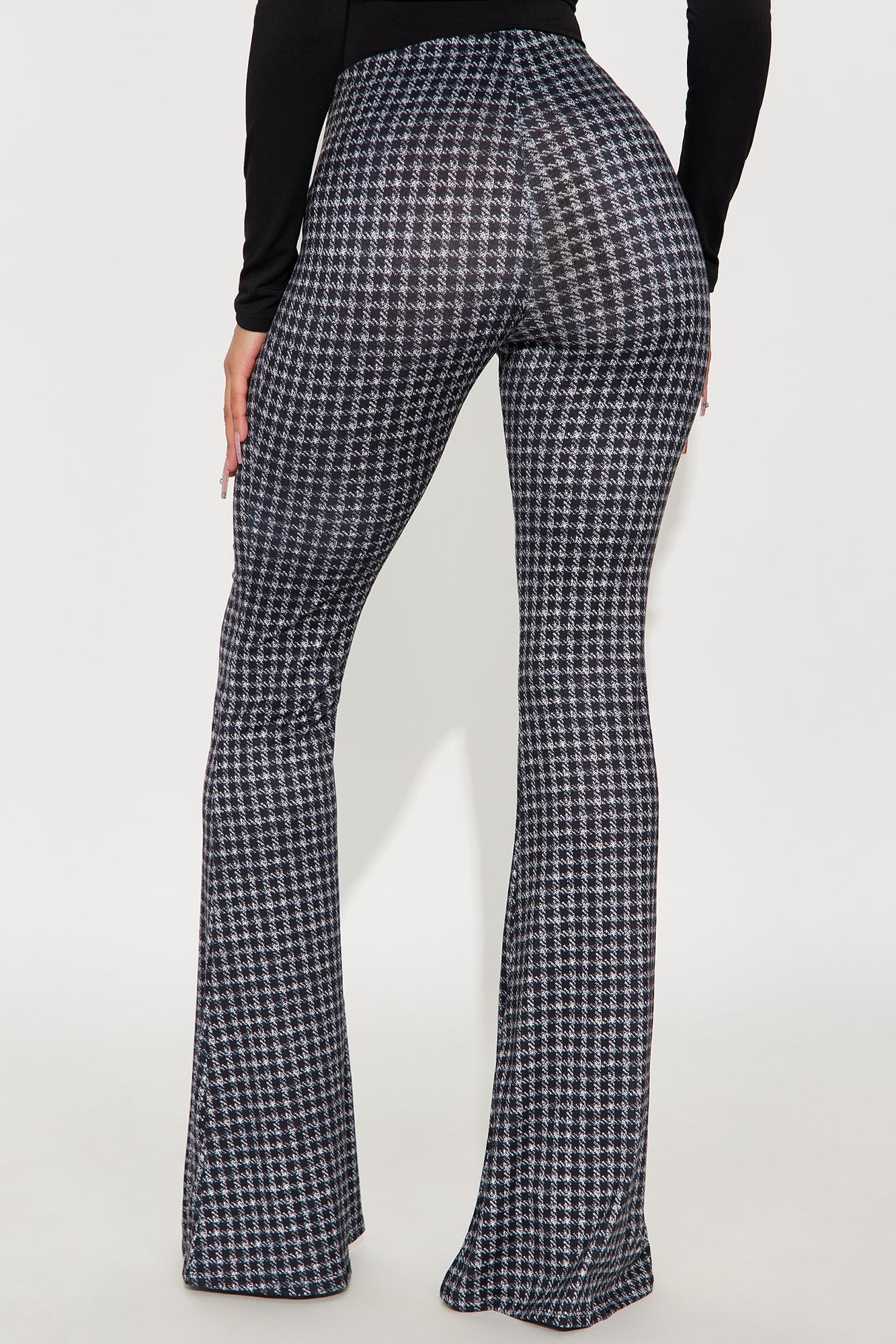 Kelly Gingham Flare Pant 32″ - Black/combo