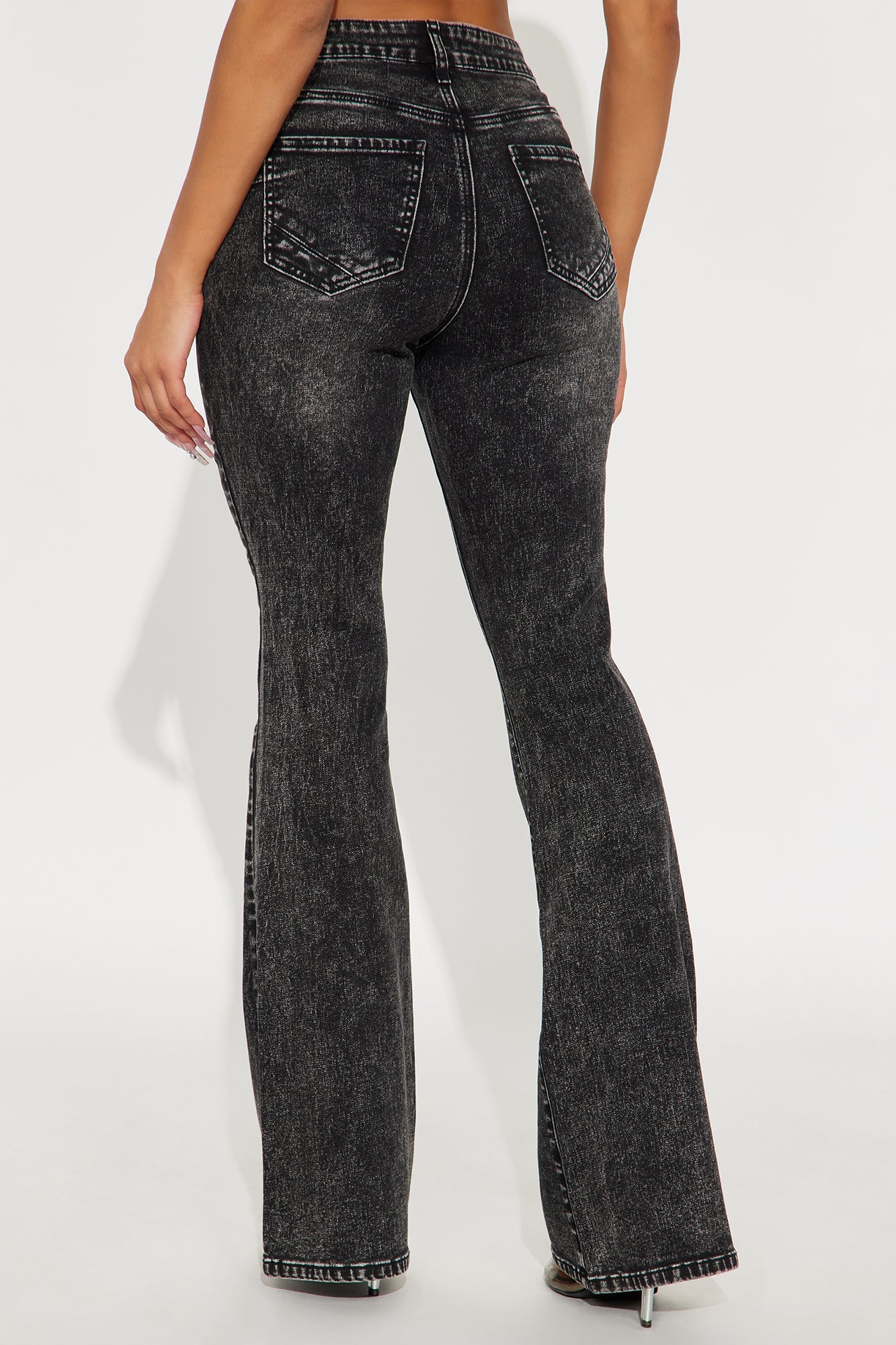 Gemma Sculpting Stretch Flare Jeans - Black