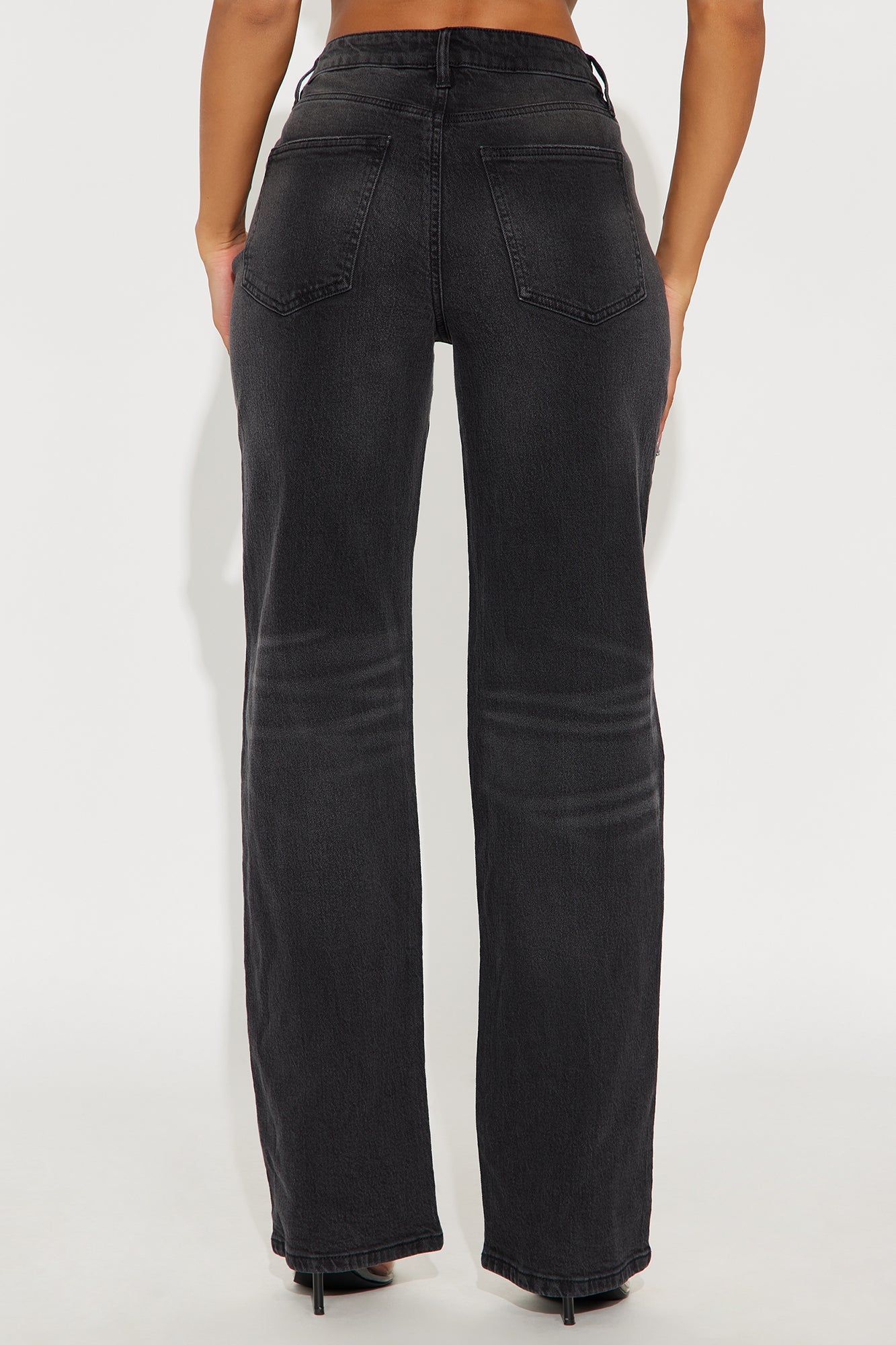 Look Quick Straight Leg Jean - Black Wash