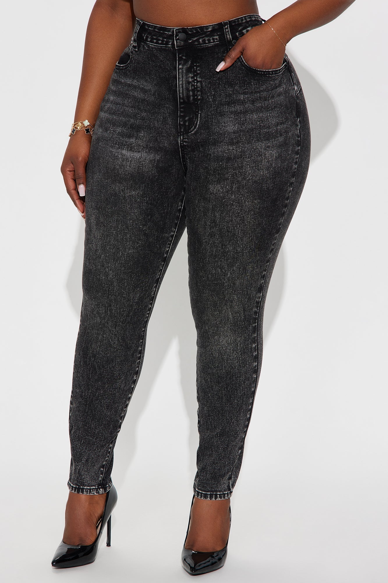 San Diego Sculpting High Rise Stretch Skinny Jeans - Black