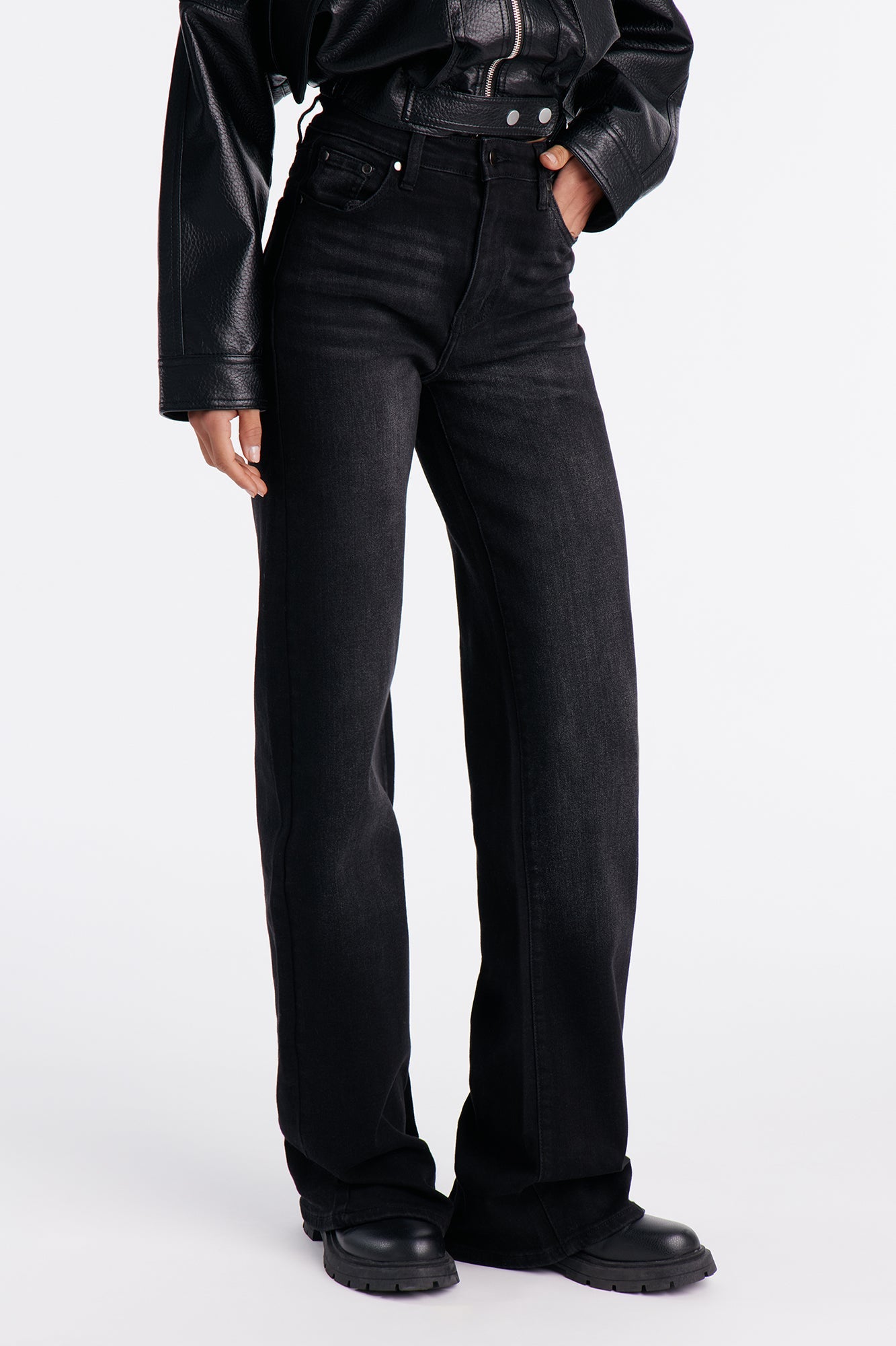Tall Everyday Basic Straight Leg Denim Jeans - Black
