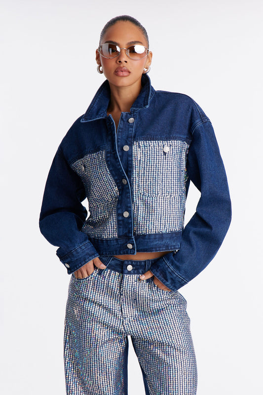 Dazzling Dream Straight Leg Jeans - Dark Wash