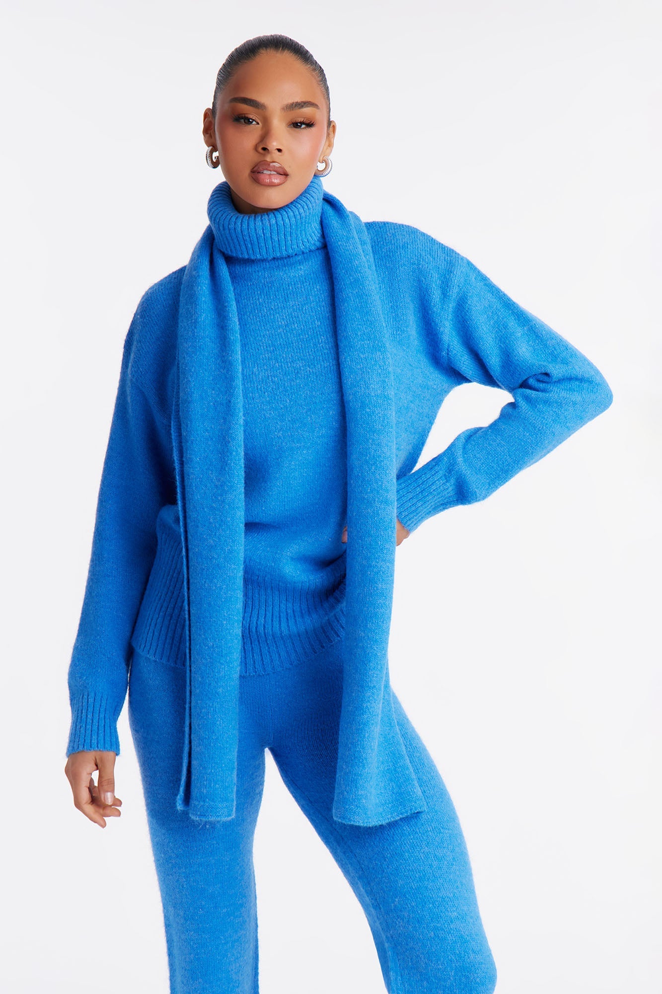 Sophie Sweater 3 Piece Pant Set - Blue
