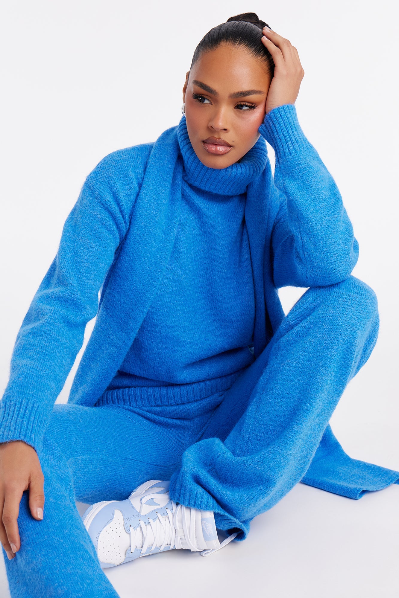 Sophie Sweater 3 Piece Pant Set - Blue