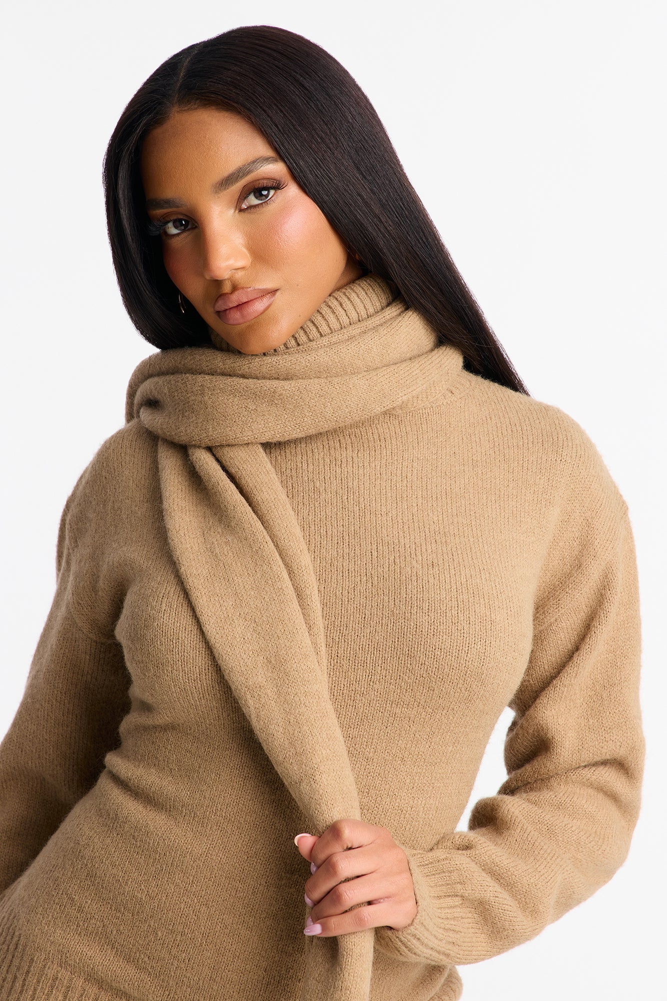 Sophie Sweater 3 Piece Pant Set - Taupe