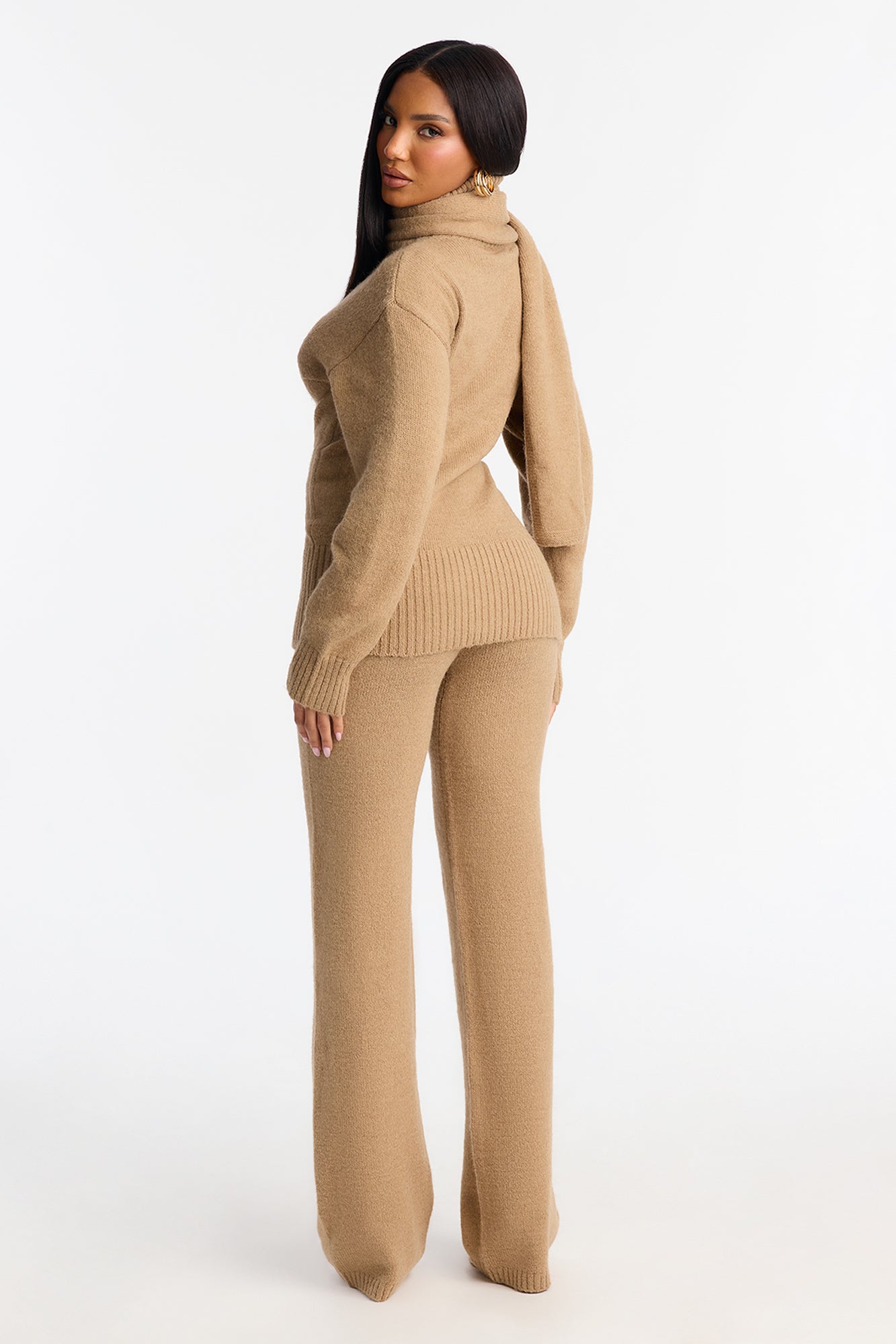 Sophie Sweater 3 Piece Pant Set - Taupe
