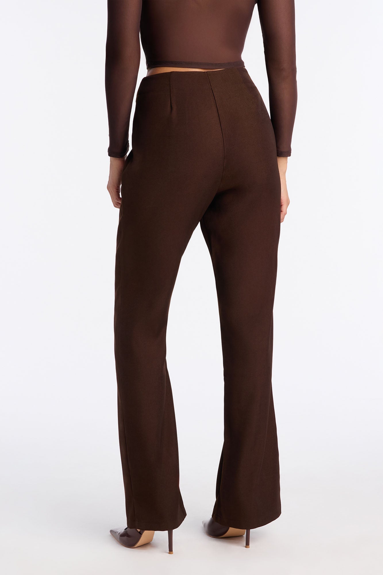 Night Out On The Town Straight Leg Trouser Pant 32″ - Brown