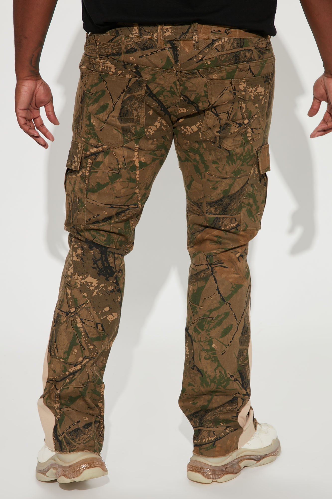 On The Hunt Skinny Flared Cargo Pants - Camouflage