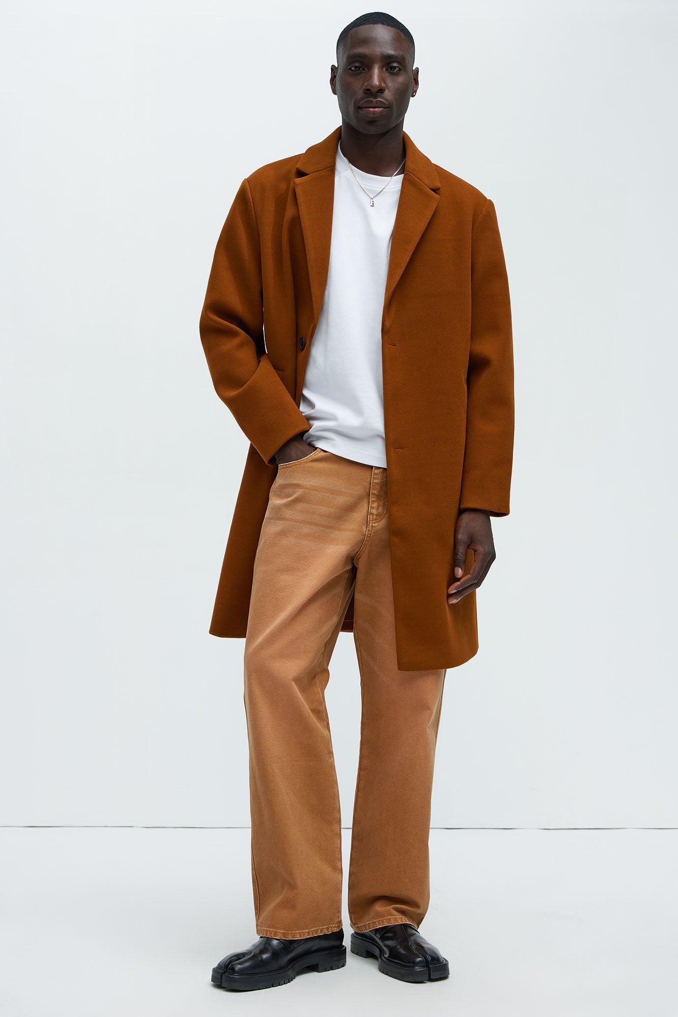 Tomsk Wool Long Coat - Brown