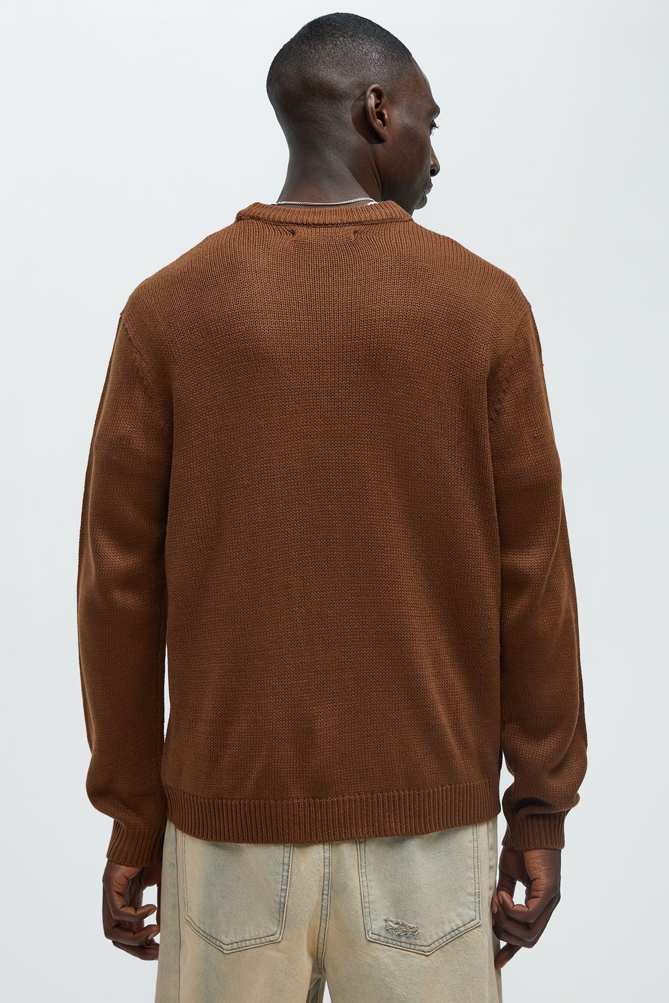 Make The Call Crewneck Sweater - Brown