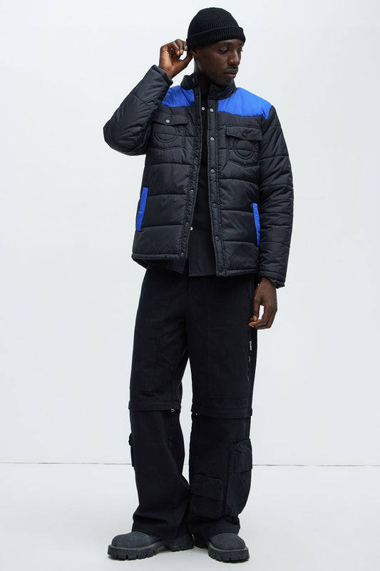 Trent Puffer Jacket - Blue