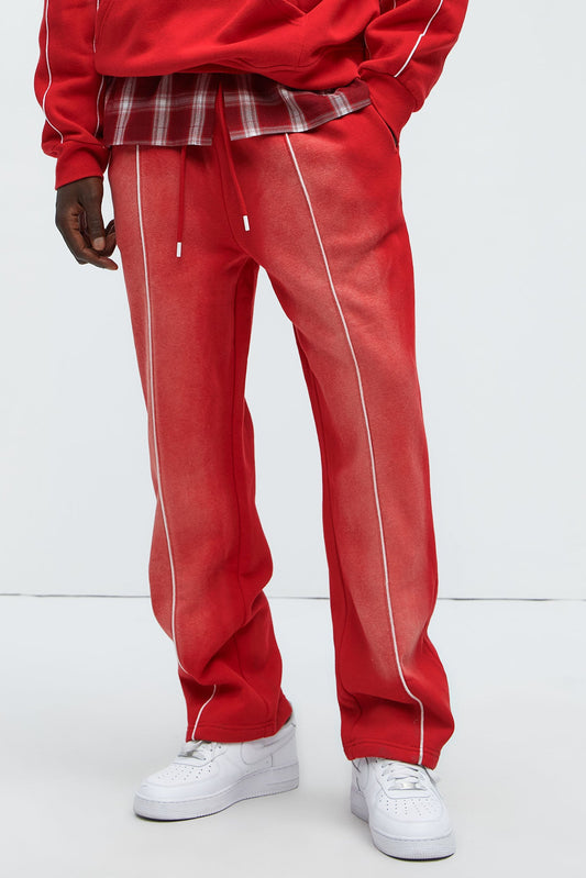 Tyson Just Go With It Straight Sweatpants - Red
