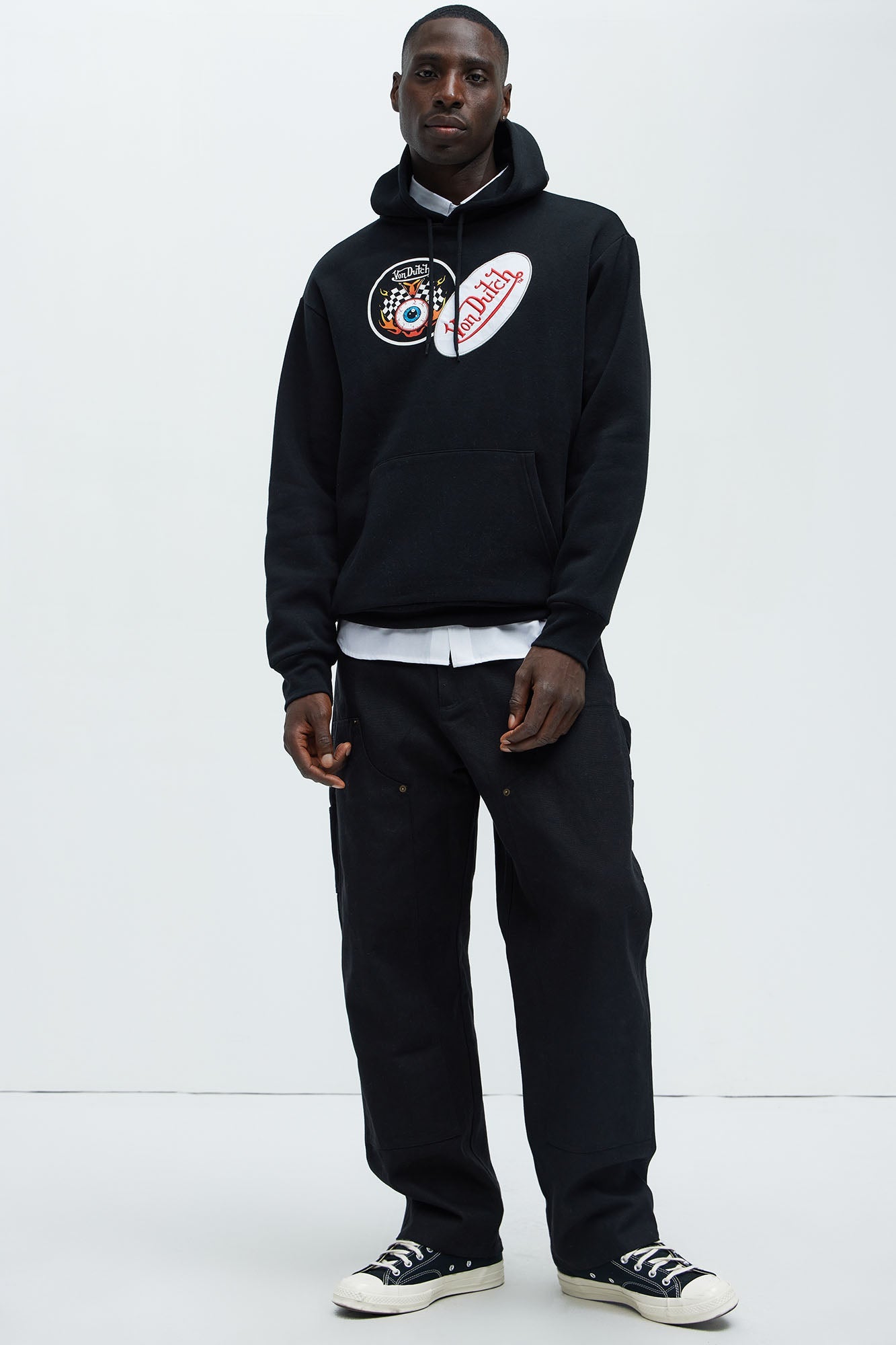 Von Dutch Patches Hoodie - Black