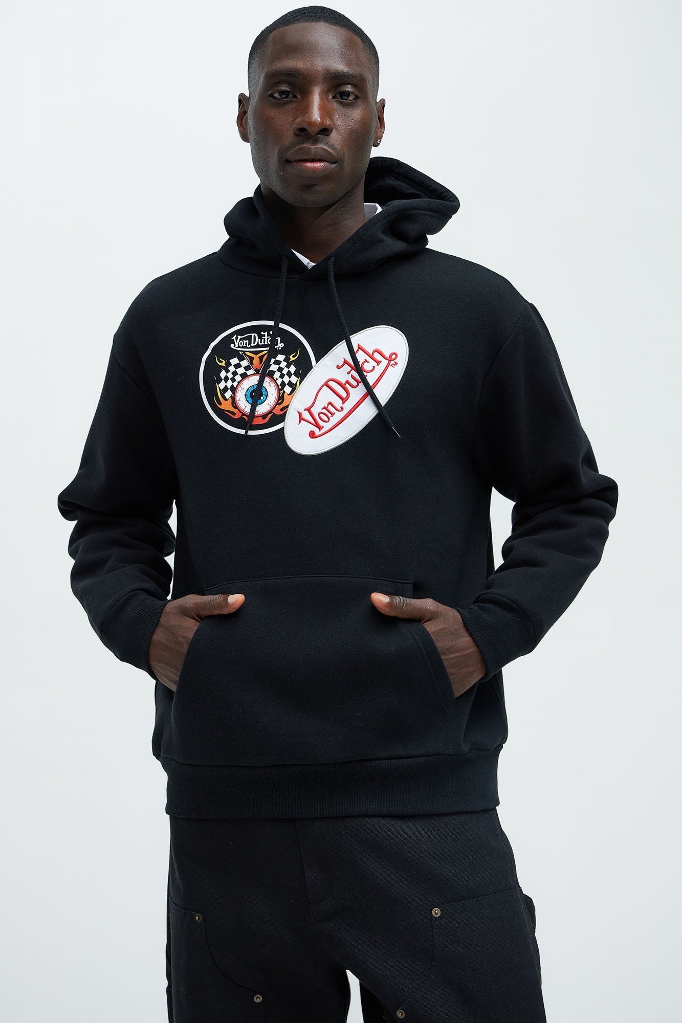 Von Dutch Patches Hoodie - Black
