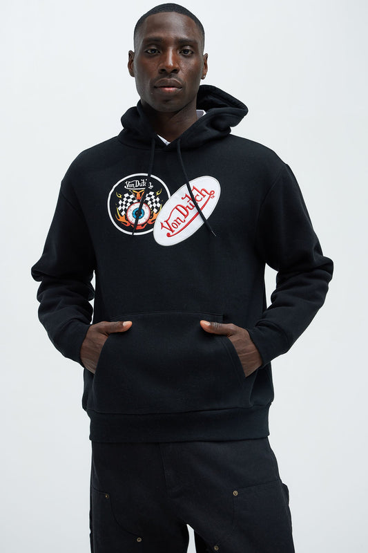 Von Dutch Patches Hoodie - Black