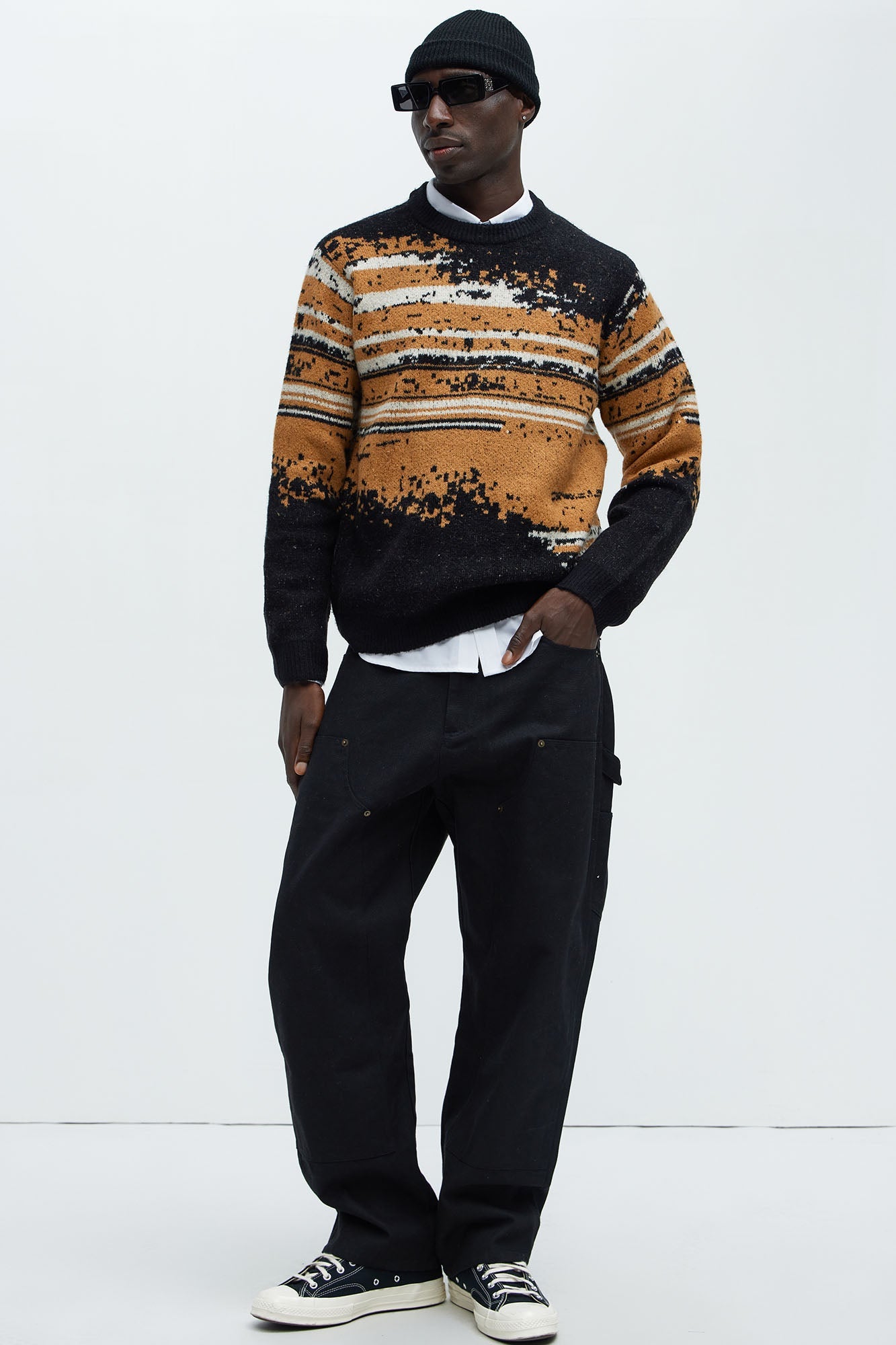 Smyth Crewneck Sweater - Brown Combo