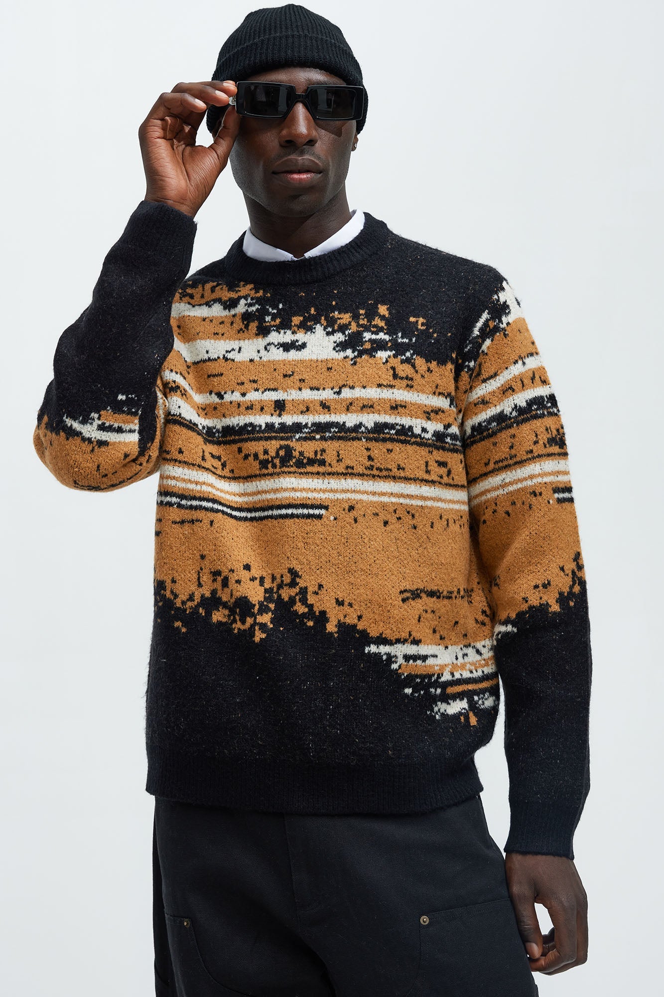 Smyth Crewneck Sweater - Brown Combo