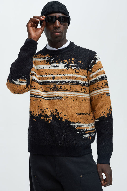 Smyth Crewneck Sweater - Brown Combo