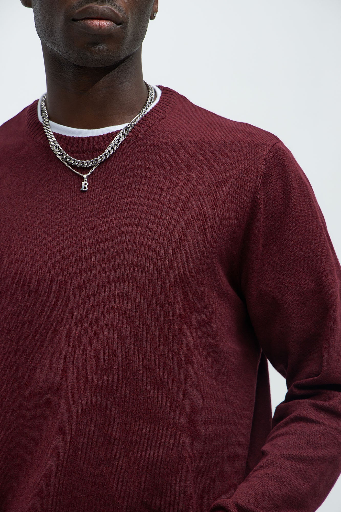 Cozy and Cool Crewneck Sweater - Burgundy
