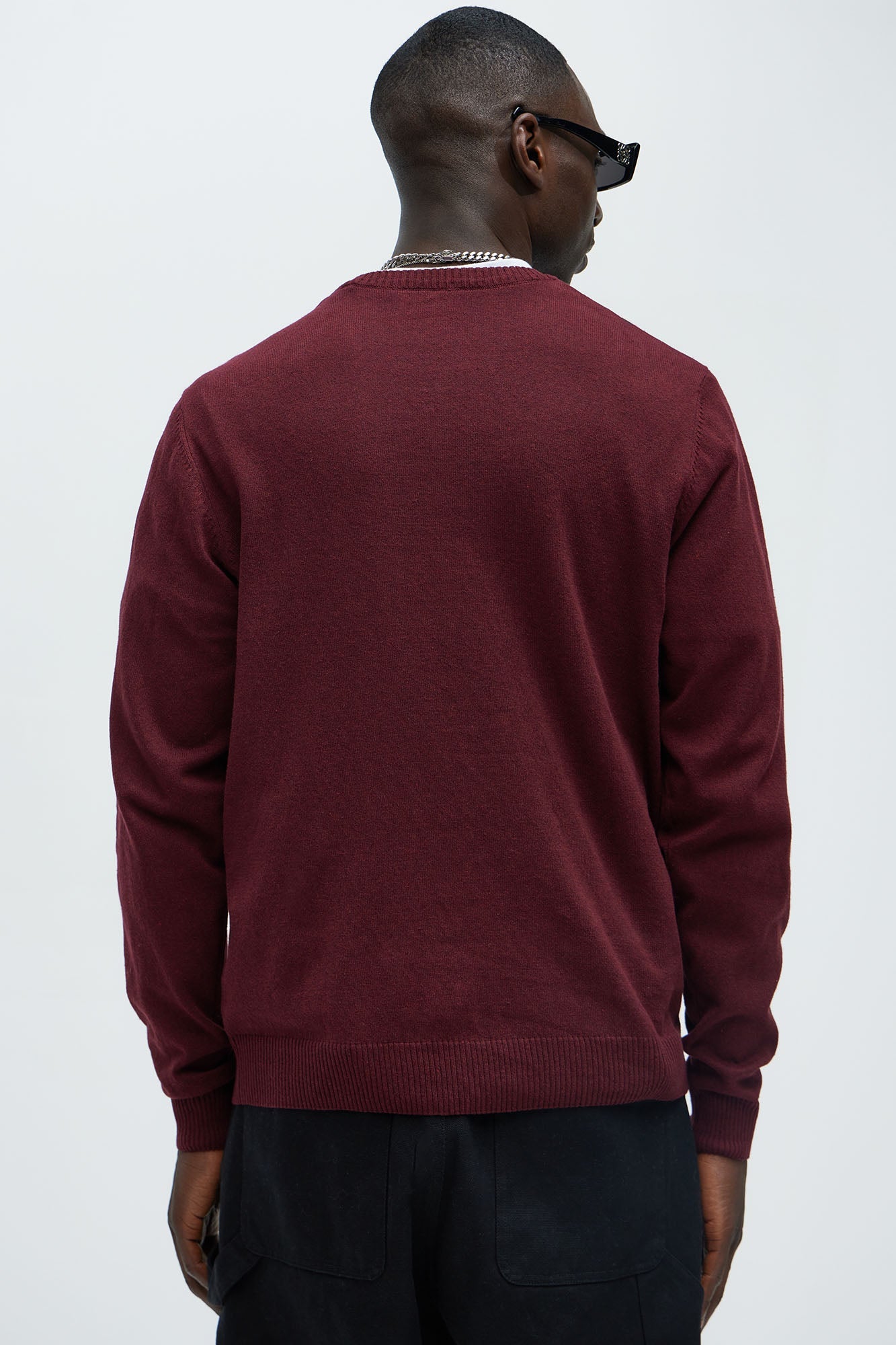 Cozy and Cool Crewneck Sweater - Burgundy