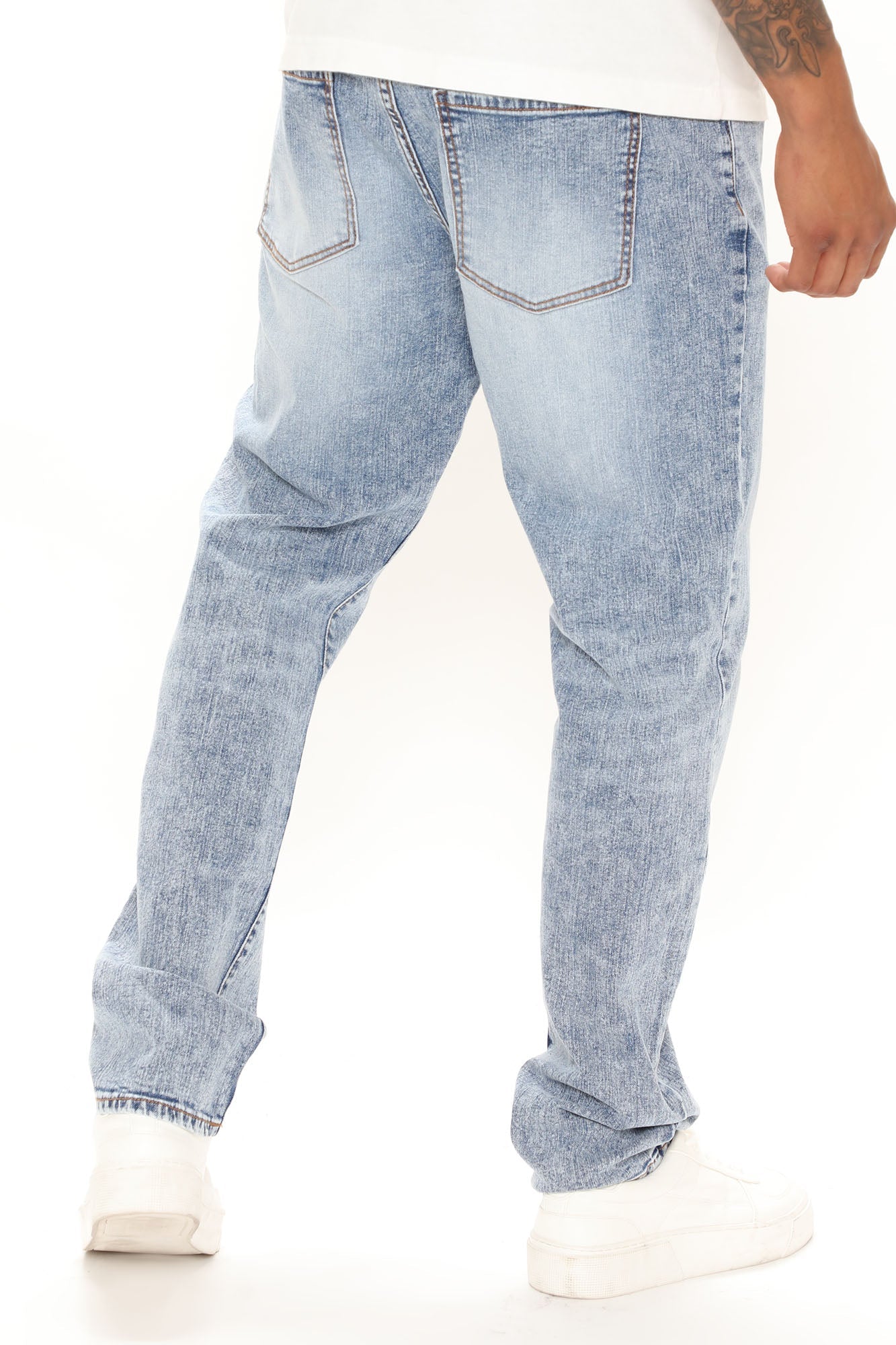 Mike Straight Taper Jeans - Bleach Blue Wash