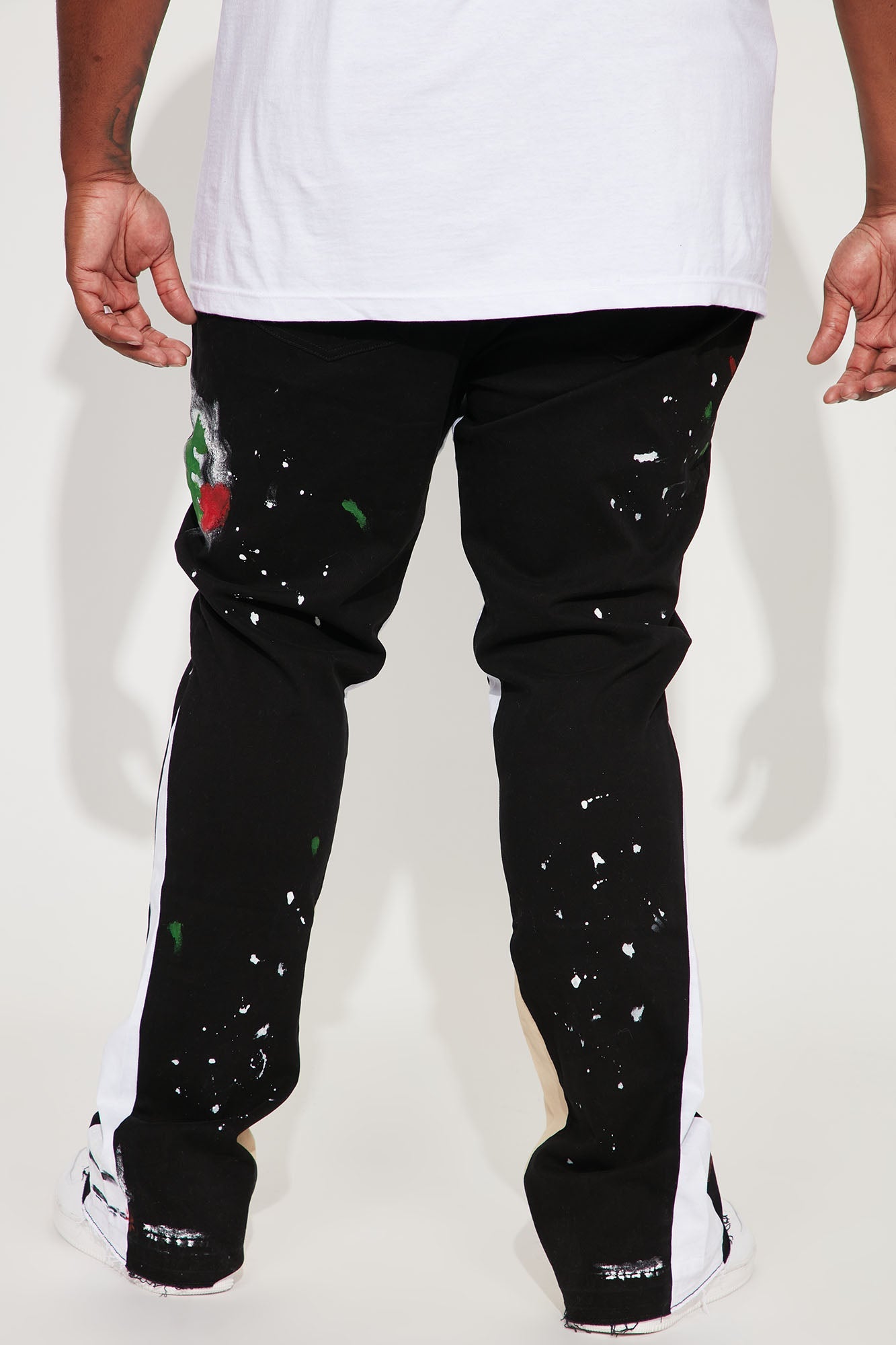 Both Ways Slim Stacked Flared Pants - Black/combo