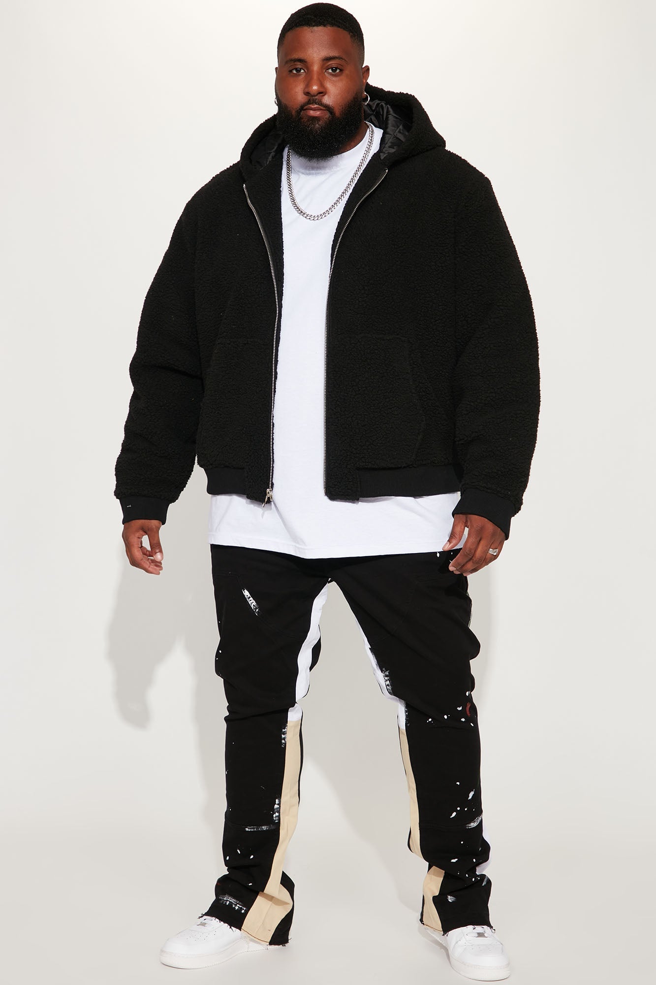 Both Ways Slim Stacked Flared Pants - Black/combo