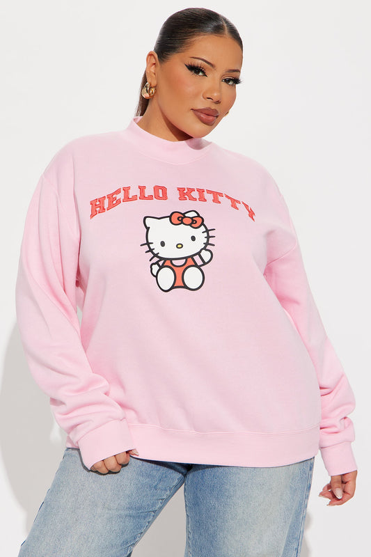 Hello Kitty Fleece Mock Neck Sweatshirt - Pink