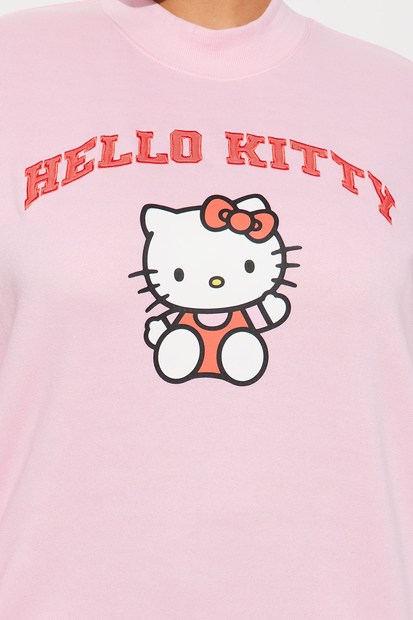 Hello Kitty Fleece Mock Neck Sweatshirt - Pink