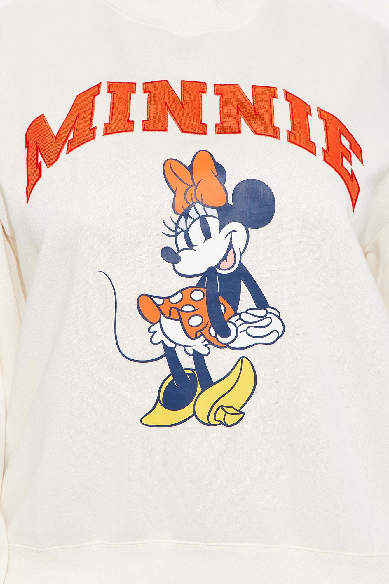 Minnie Mouse Fleece Mock Neck Sweatshirt - Cream