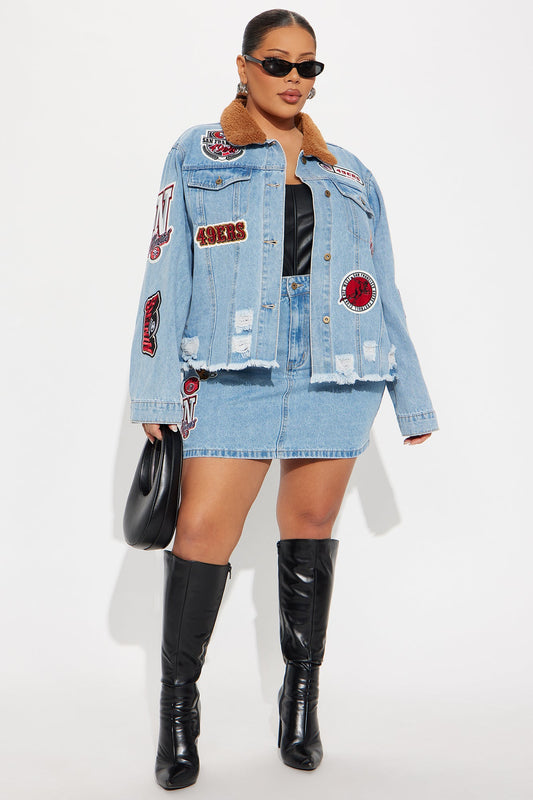 NFL 49ers Denim Mini Skirt - Denim