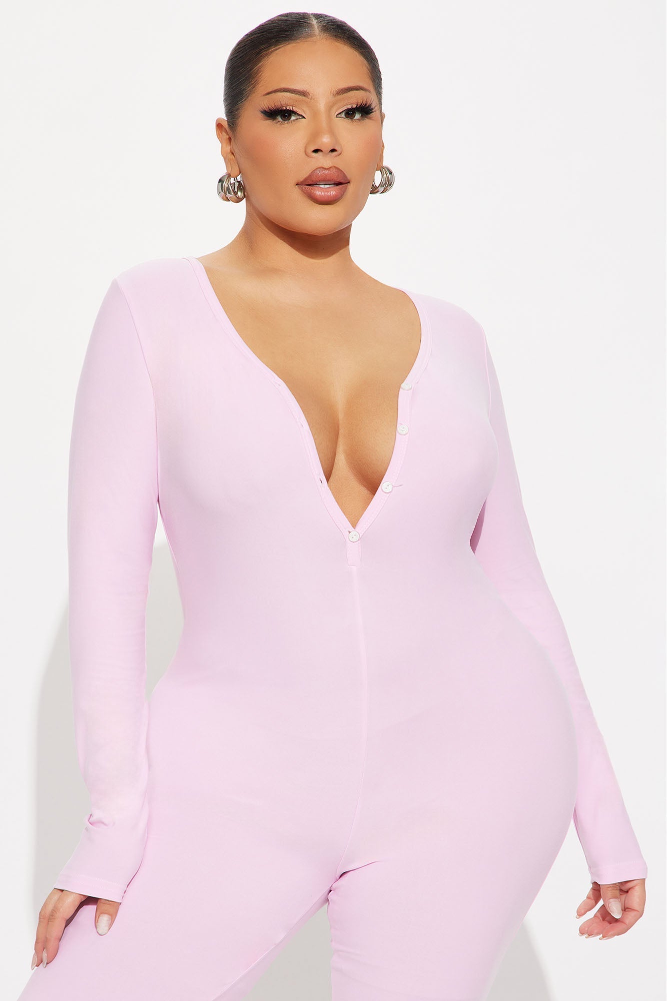 Oh Santa Baby PJ Jumpsuit Onesie - Pink