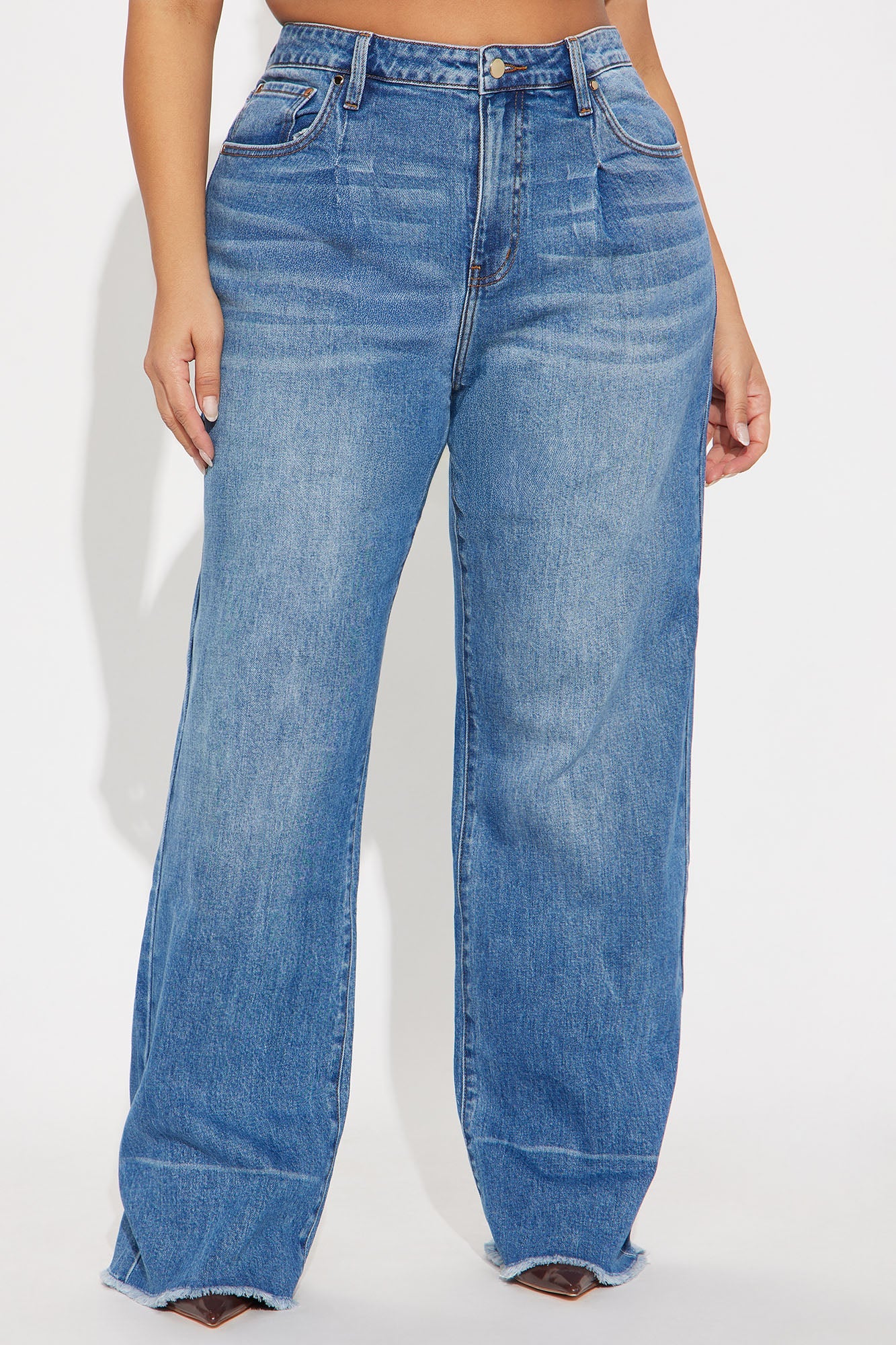 Pasadena Wide Leg Jeans - Medium Wash