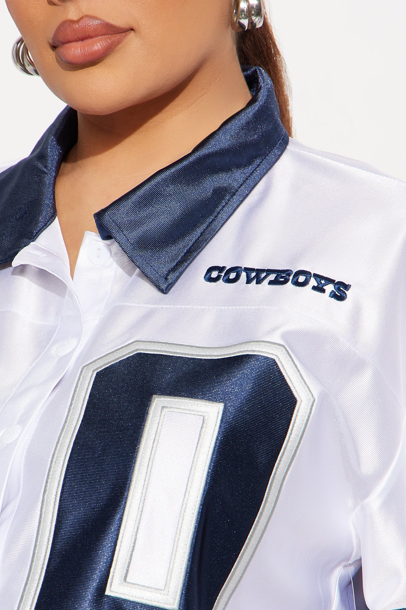 NFL Cropped Dallas Cowboys Shirt - White/combo