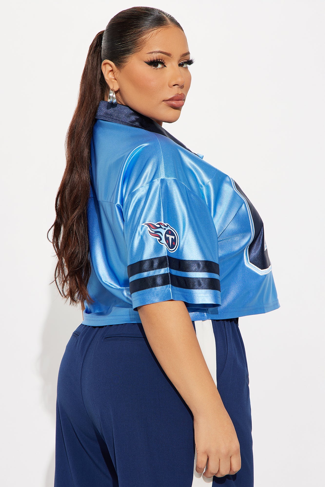 NFL Titans Cropped Shirt - Blue