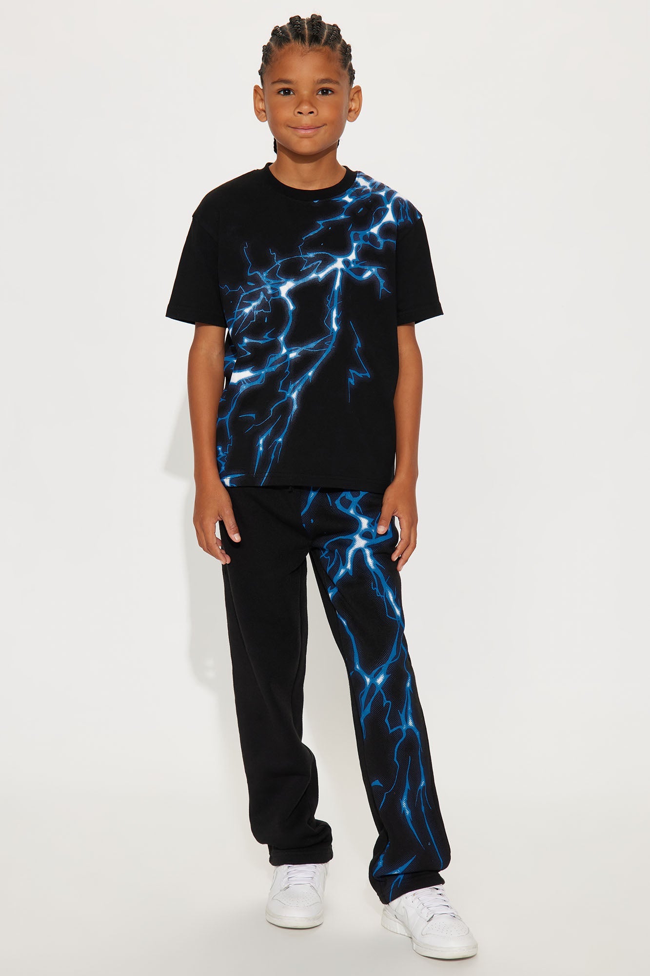 Mini Lighting Strikes Pant Set - Black/combo