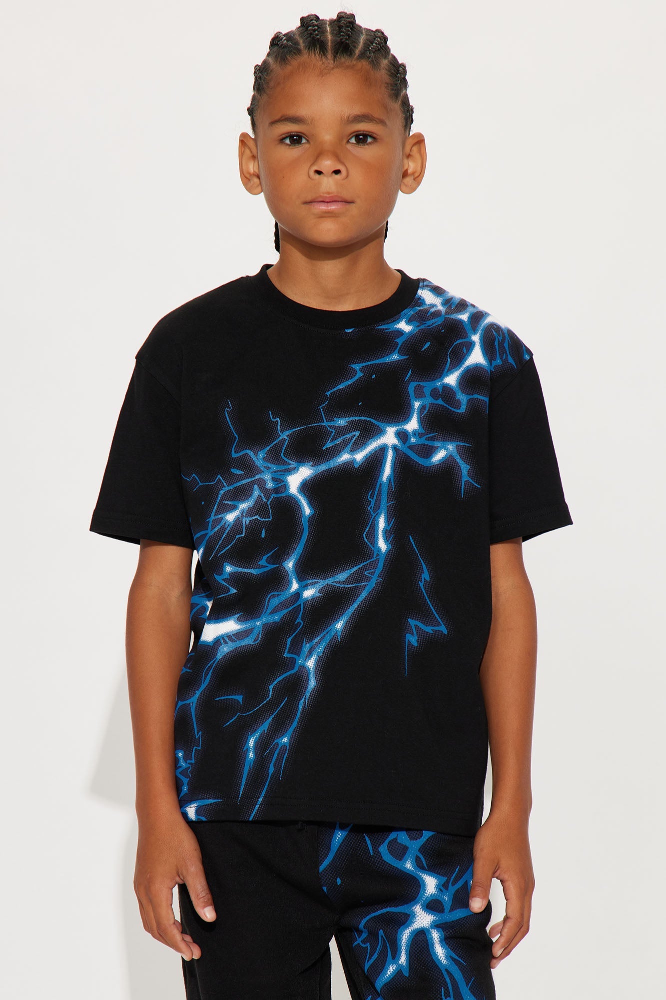 Mini Lighting Strikes Pant Set - Black/combo