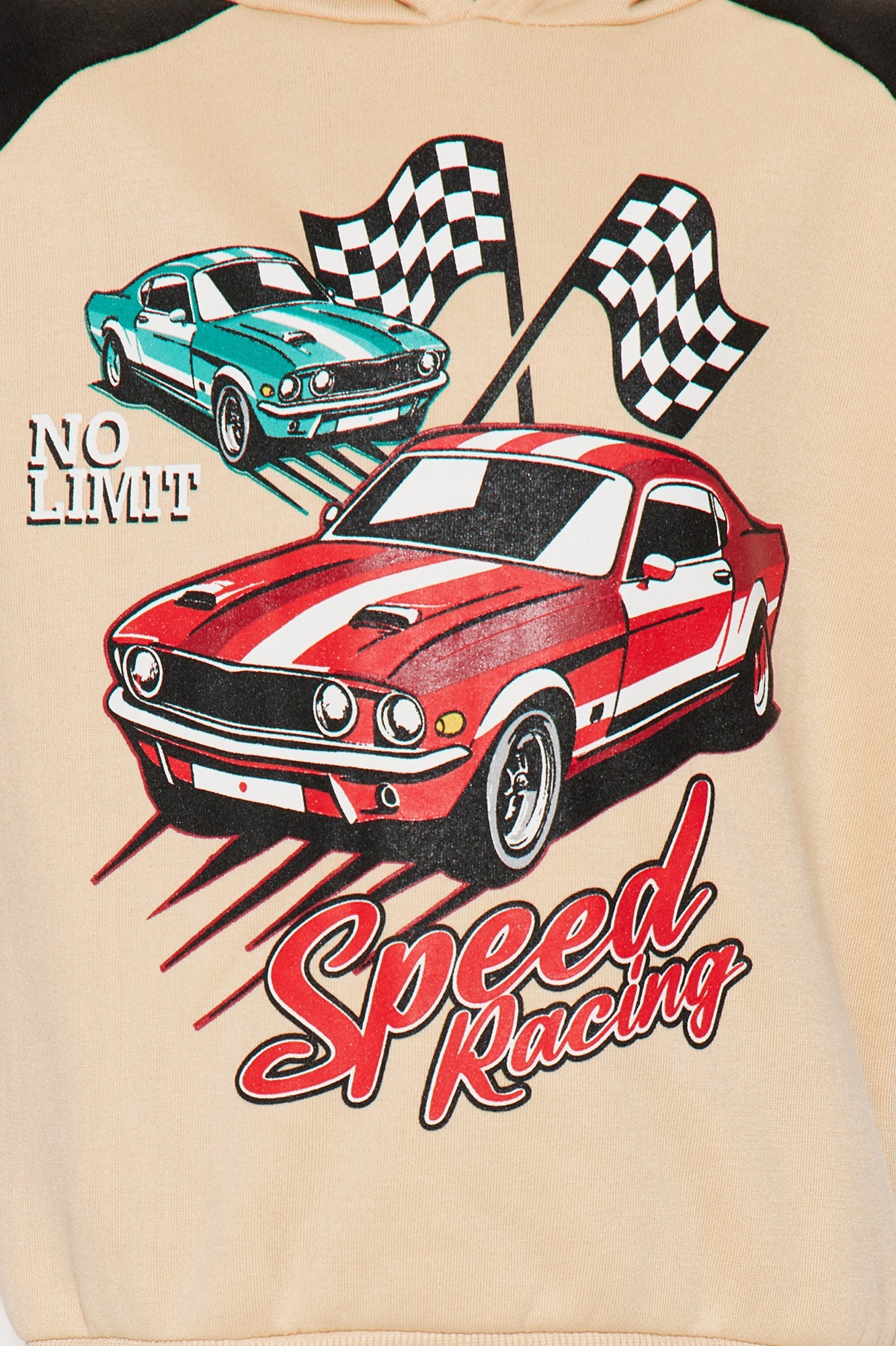 Mini Speed Racing Hoodie And Jogger Pant Set - Sand/combo