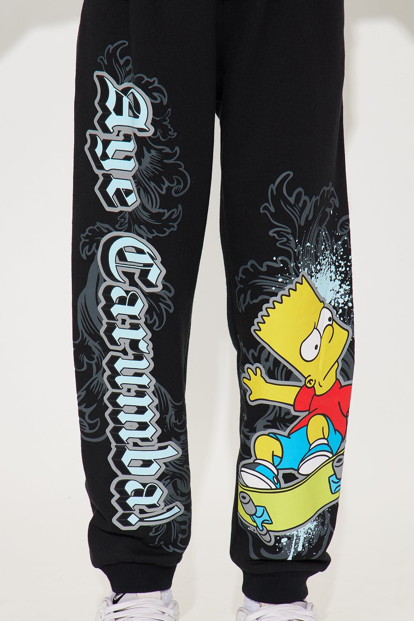 Mini Bart Simpson Hoodie And Jogger Pant Set - Black