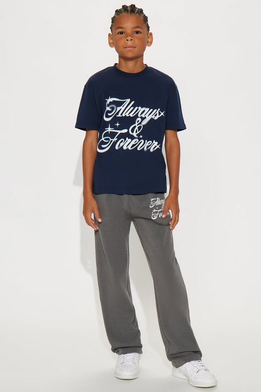 Mini Always & Forever Pant Set - Navy/combo