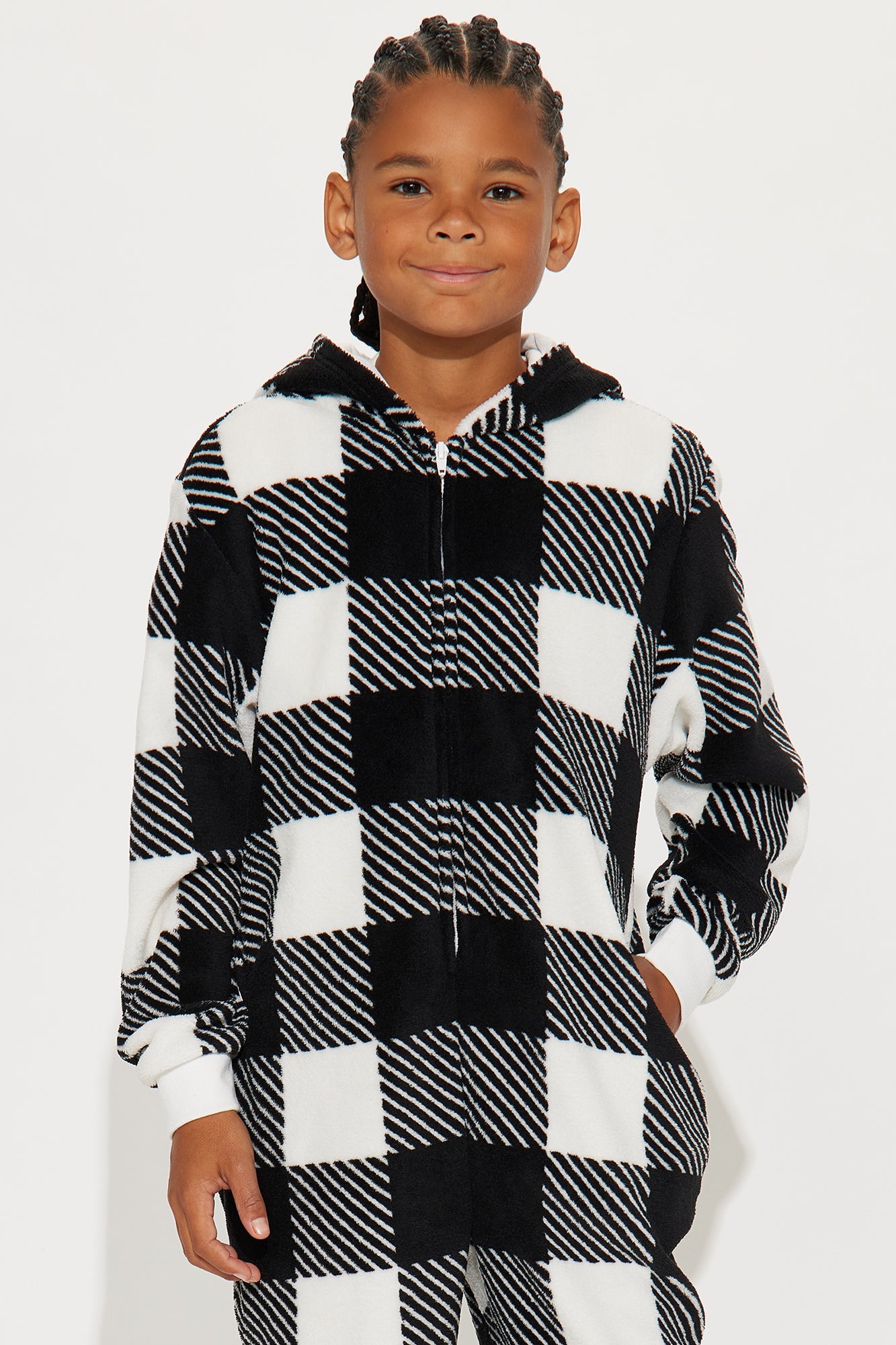 Mini Always Cozy Holiday Onesie - Black/White
