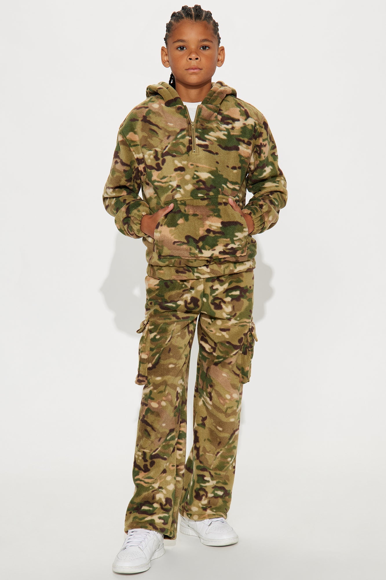 Mini Camo Fleece Pullover Hoodie - Camouflage