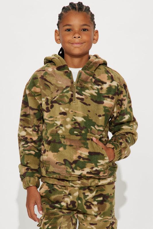 Mini Camo Fleece Pullover Hoodie - Camouflage