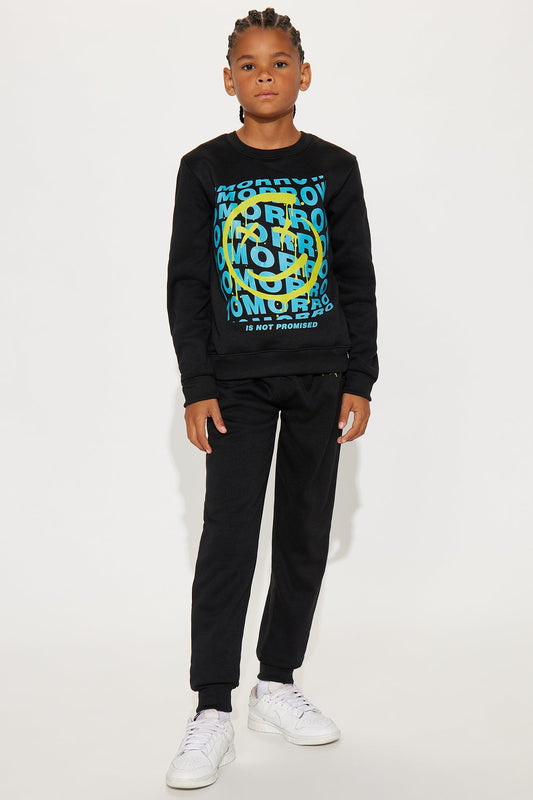 Mini Awaiting Tomorrow Jogger Pant Set - Black