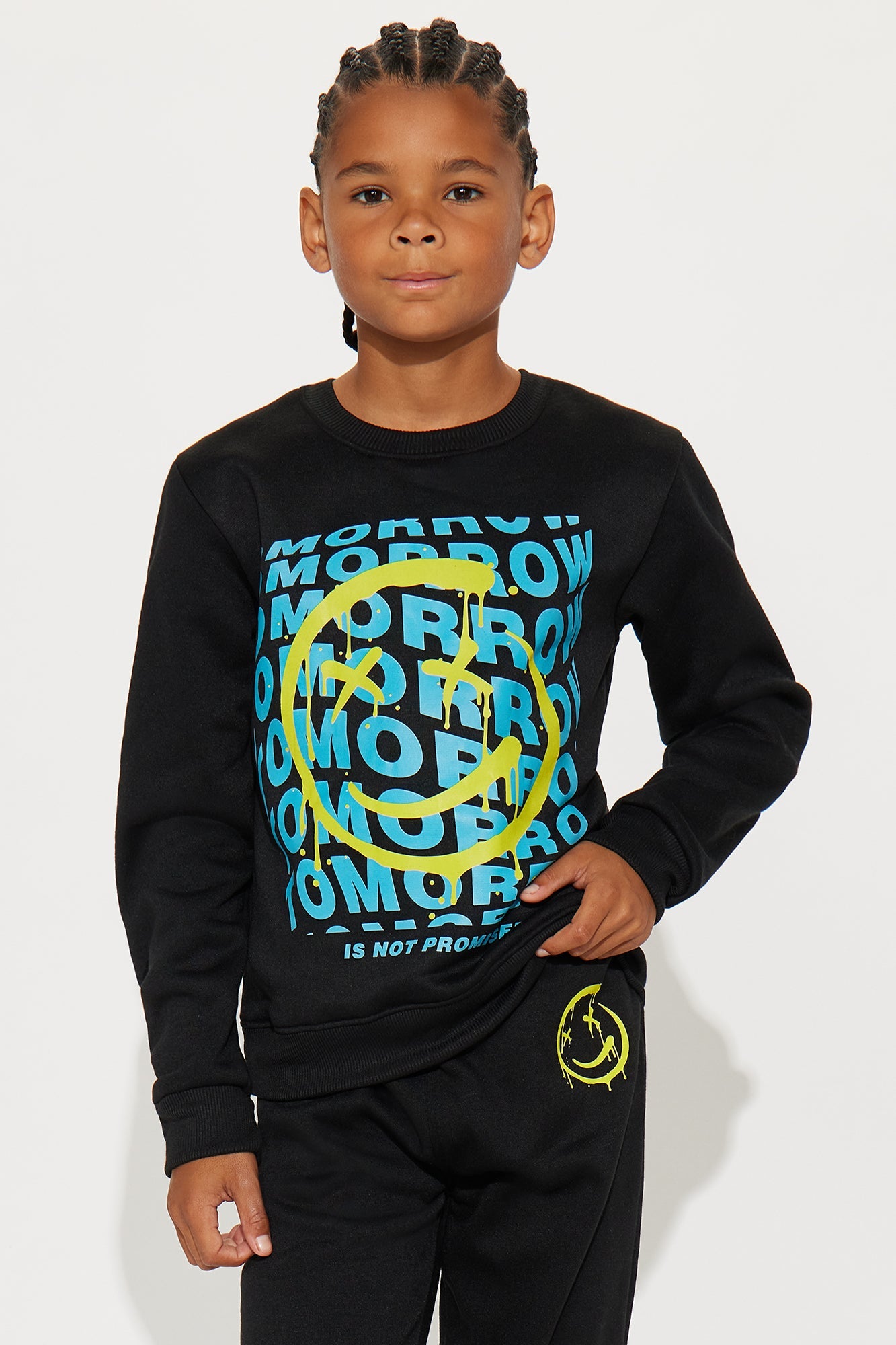 Mini Awaiting Tomorrow Jogger Pant Set - Black