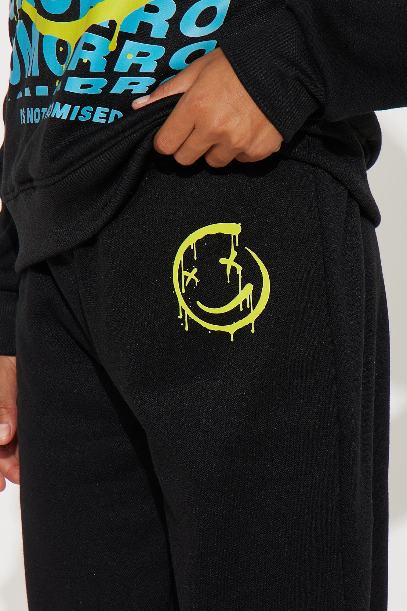 Mini Awaiting Tomorrow Jogger Pant Set - Black