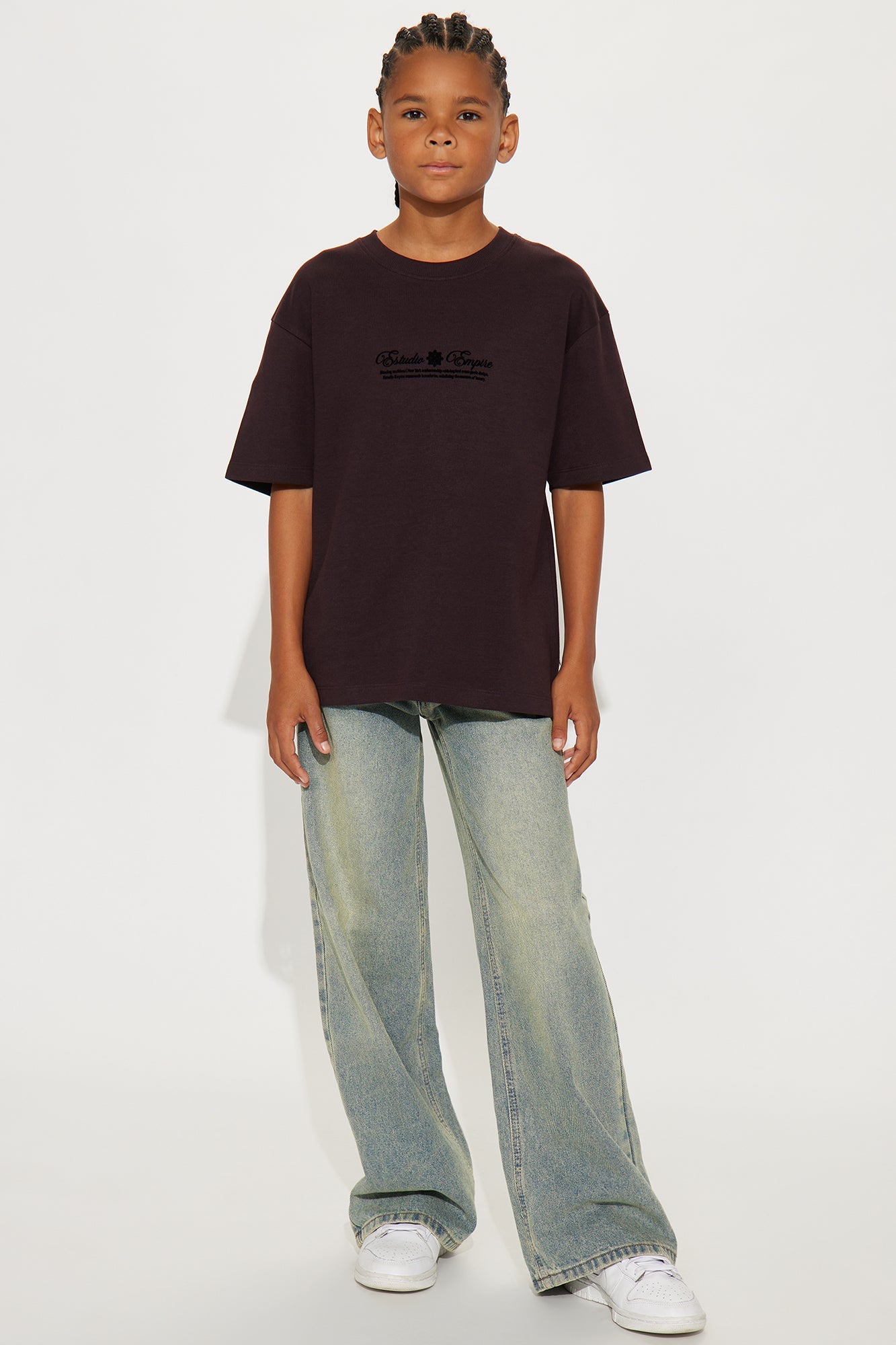 Mini Estudio Empire Front/Back Short Sleeve Tee - Wine