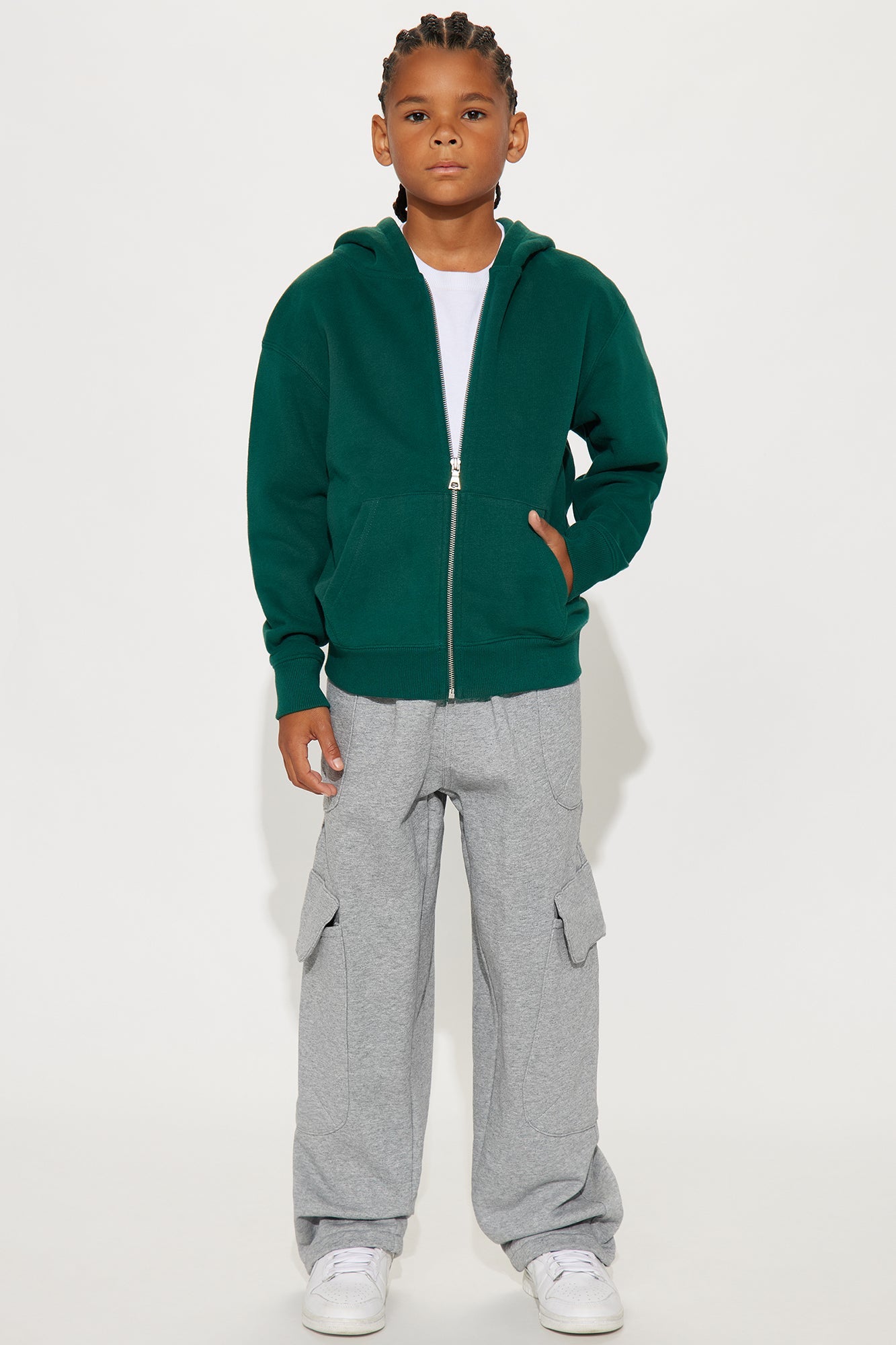 Mini Cargo Stashed Sweatpants - Grey